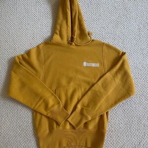 Champion Hoodie XS Dijon Yellow Pullover Reverse Weave Sweatshirt--Pre Owned